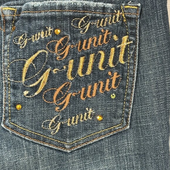 G Unit Jeans Womens 11 Bootcut Cotton Stretch Embellished Pocket - Picture 9 of 10